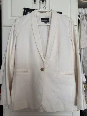 J.Crew Parke Cream Single-Button Blazer